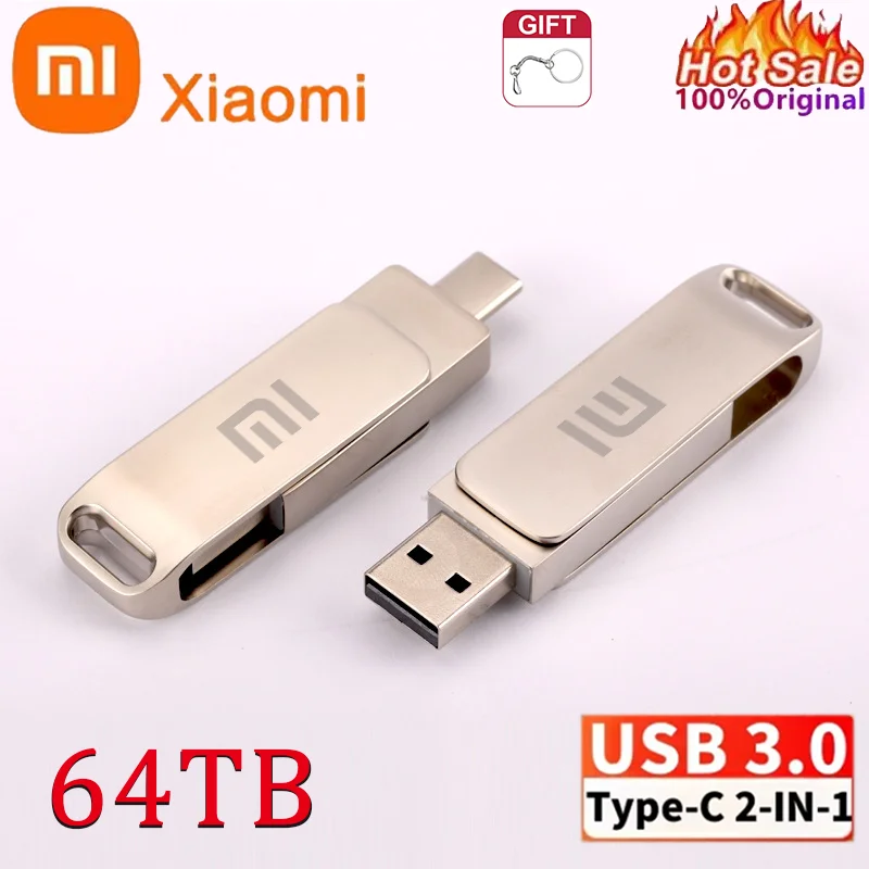 

XIAOMI 64TB USB 3.0 Pen Drive 2TB 8TB High Speed Transfer Metal Pendrive Cle Portable 16TB U Disk Flash Drive Memoria USB Stick