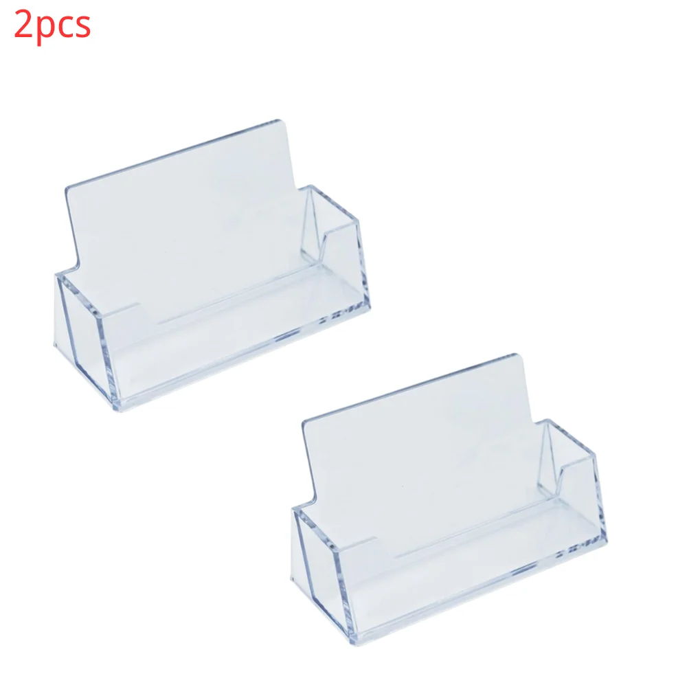 1/2pcs Business Card Case Business Card Holders Display Stands Card Case Box Desktop Office Transparent Shelf Box Storage