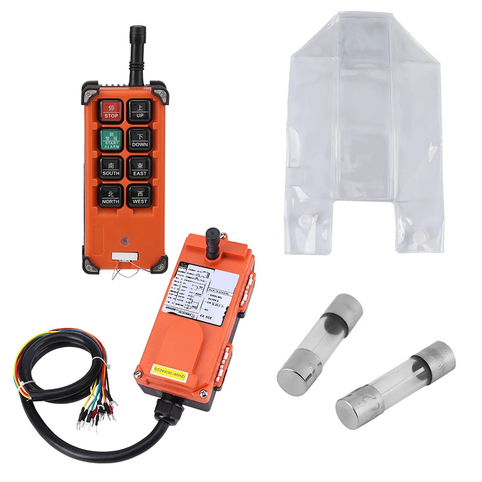 24VDC Hoist Crown Block 1 Kecepatan Sistem Kontrol Radio Remote Kontrol dan Penerima Set Hoist Remote Control Hoist Kontrol Radio