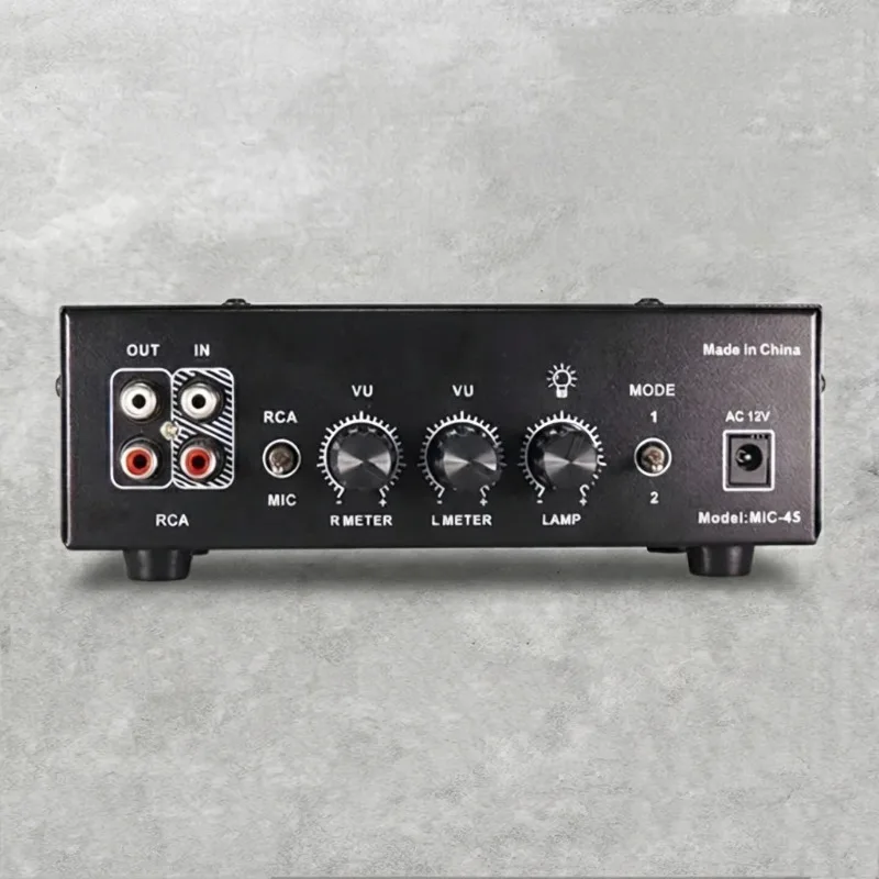 Professional HiFi Dual VU Meter Music Spectrum Analyzer Voice Control LED Yellow Backlight Aluminum Panel Dual Mode - view 5