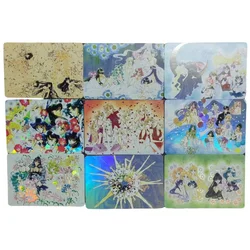 Sailor Moon Flash Card Tsukino Usagi Mizuno Ami Kino Original Painting Series Diy 9 Sheet Action Toy Figur Anime Game Collection