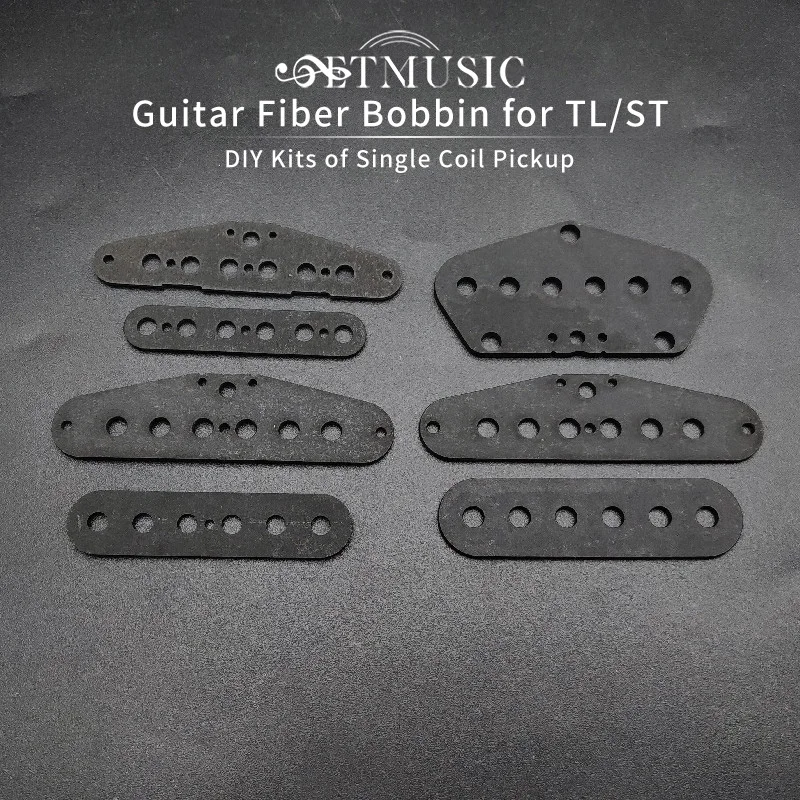 10Sets Pickup Parts Fiber Bobbin for ST TL Guitar Pickup DIY Kits Single Coil Pickup Black Color