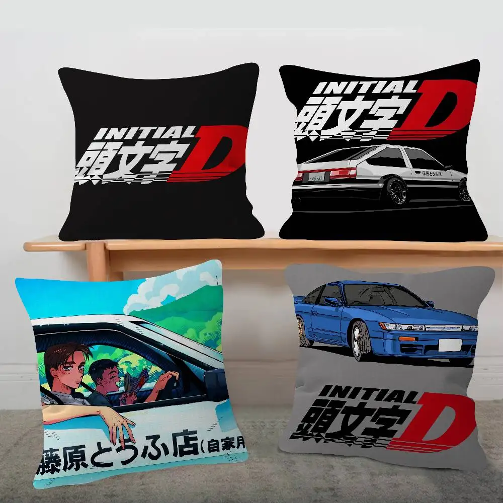 Anime Initial D Cute Cartoon Two-dimensional Pillowcase Bedroom Sofa Cushion Cover Nap Pillow Cover