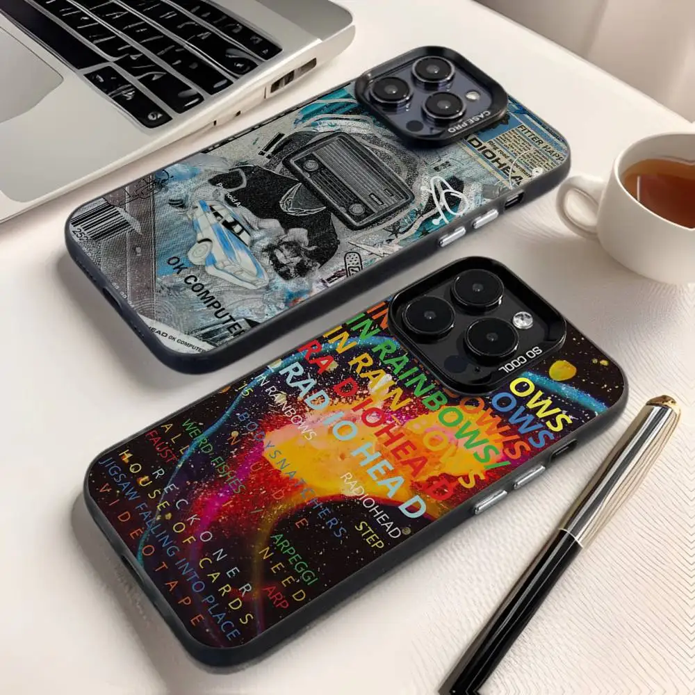 

Radiohead Rock Band Phone Case For iPhone 16,15,14,13,12,11,8,7,Pro,Max,Plus,Mini,XS,SE Anti Fall Black Matte Hard