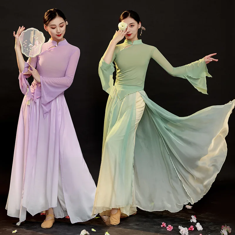 

Classical Clothing Body Rhyme Gauze Clothing Practice Clothes Dance Clothes Ancient Style Performance Clothes Elegant