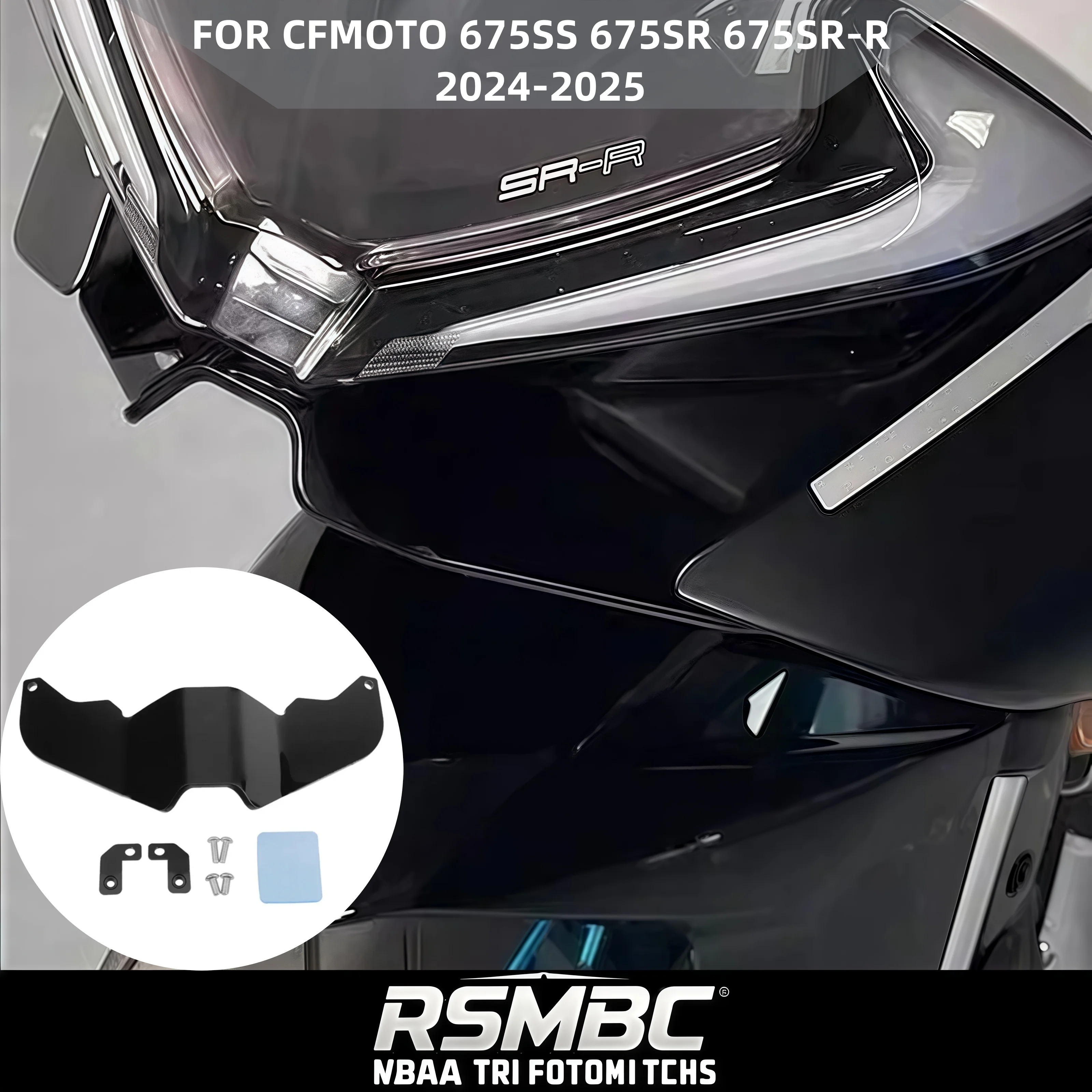 

2025 675SS 675SRR Motorcycle Fixed Wing for CFMOTO 675SR 675SR SS/SR/SRR 2024 Front Fairing Spoiler Lower Lip Guide Cover