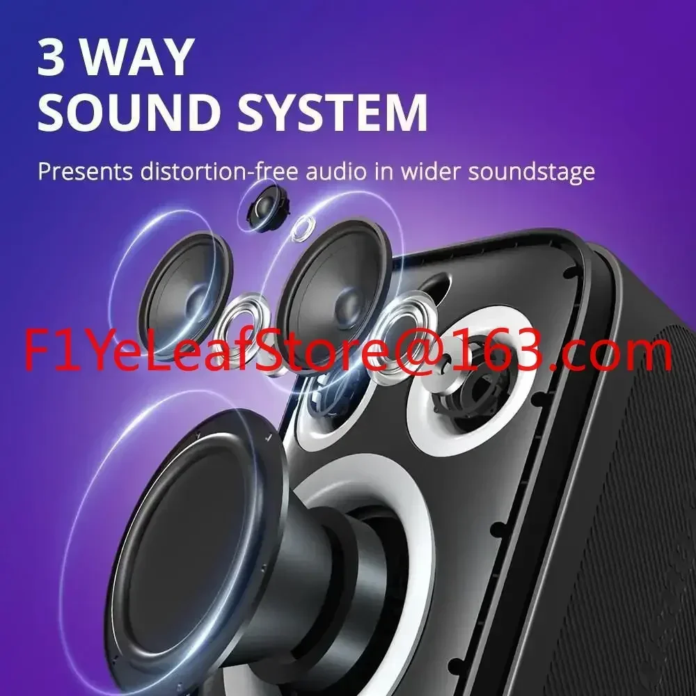 Hot salesPortable Party Speaker New Party Portable Super Bass Speakers Blue Tooth Led Smart Subwoofer Fm Speaker With Microphone