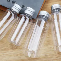 5/10/20/30ML Plastic Clear Bottle with Aluminium Screw Cap Small Jars Cosmetic Container Travel Kit Empty Refillable Bottles Jar