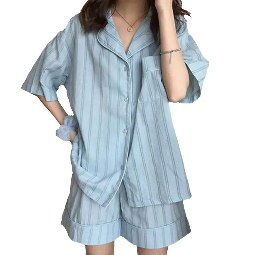 Summer Short Sleeve Shorts Pajama Set Women\'s pajamas Sweet Students Can Wear Home Clothes Set Korean Style Hot Sale Spring