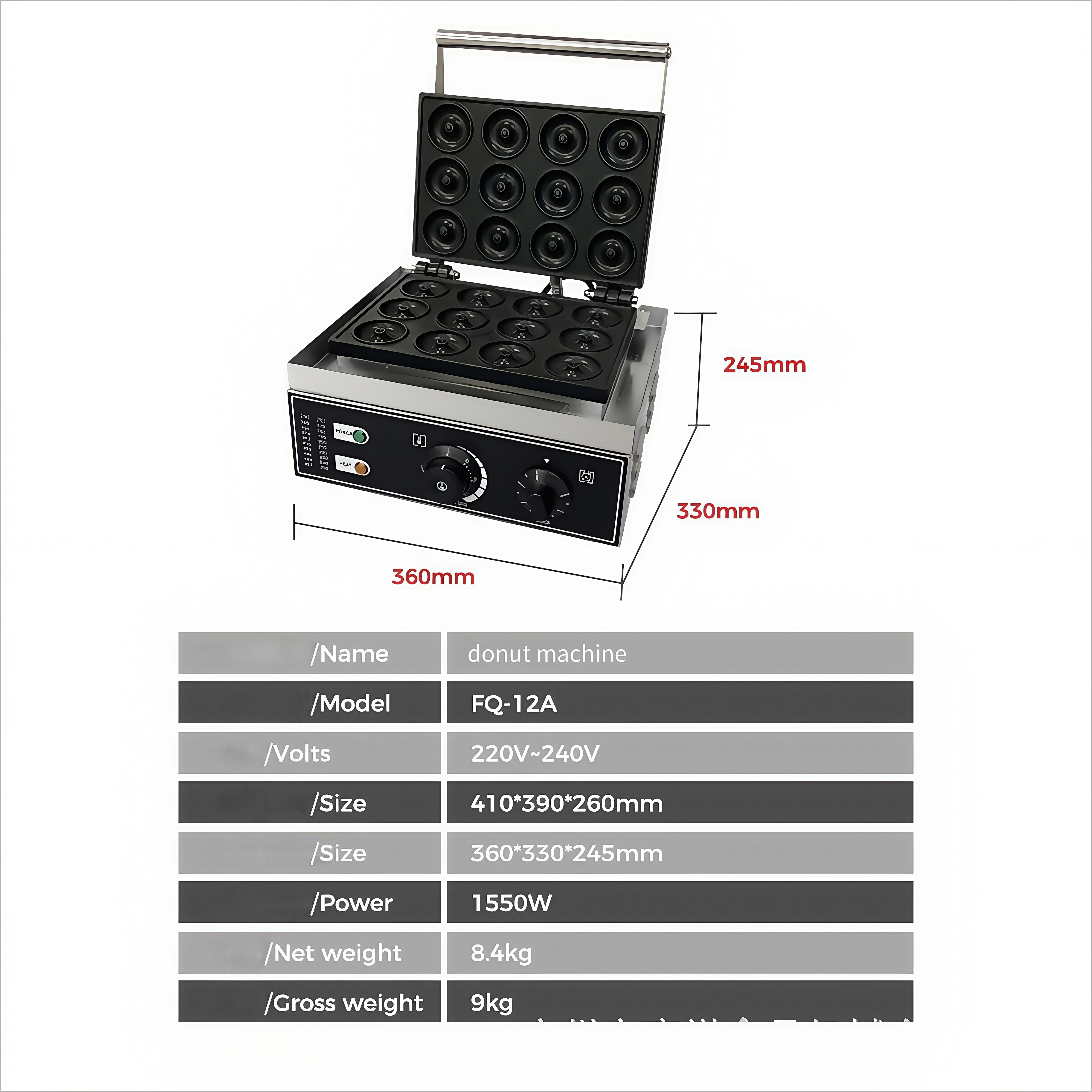 Commercial Non Stick Donuts Making Machine Snack Equipments Donuts Machine Snacks Doughnut Frying Machine