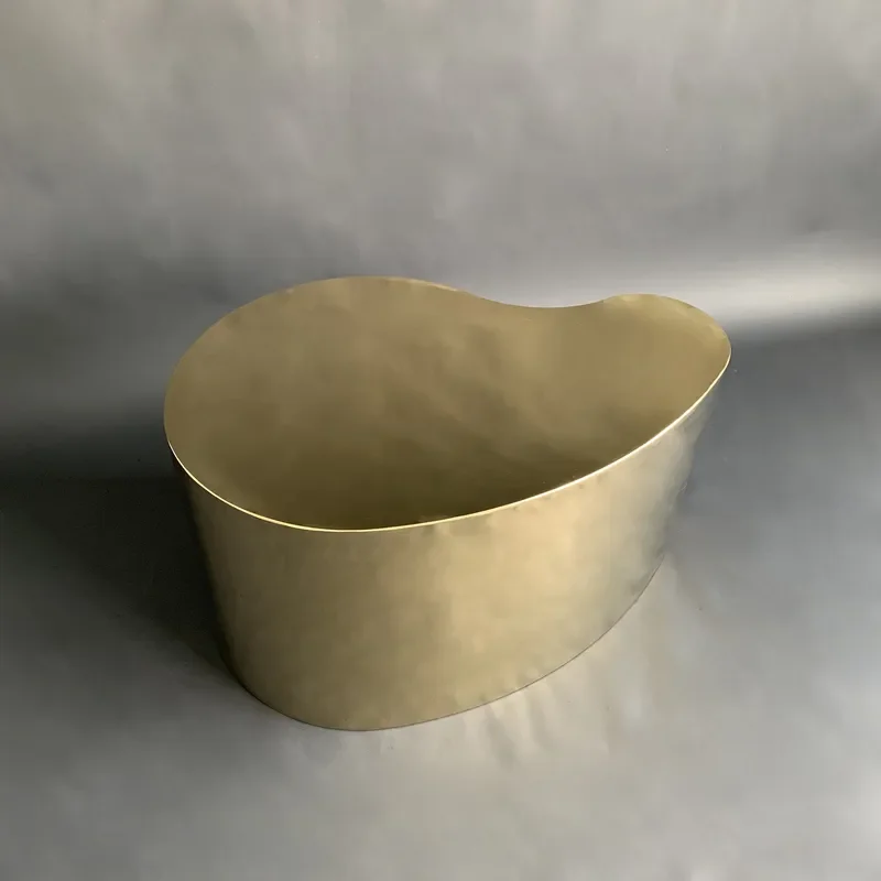for Light Luxury Stainless Steel Mango Shaped Coffee Table Modern Creative Fashionable Living Room Hotel Sales Department