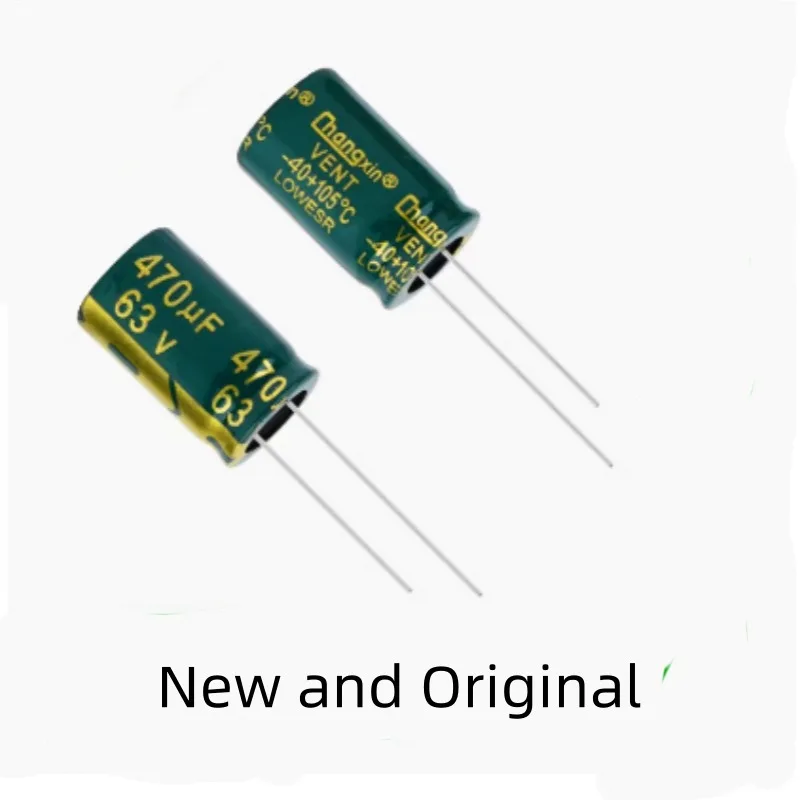 

High frequency low resistance and high temperature resistant plug-in electrolytic capacitor 470UF 63V 13X20MM