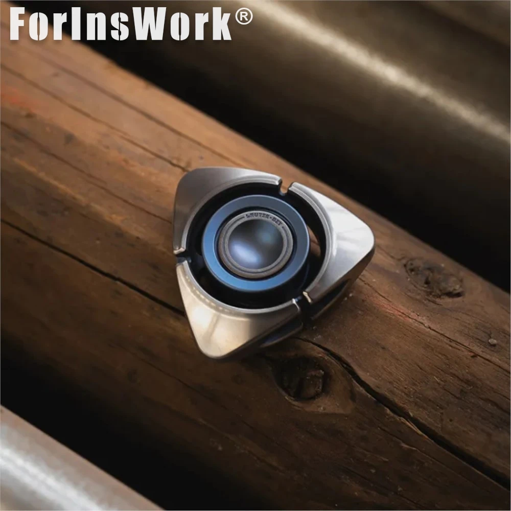 LAUTIE Zirconium Alloy Polished Bit04 Tri Fidget Spinner Bit Series Fidgets Toys Sensory Toys For Autism Stress Relief Toys