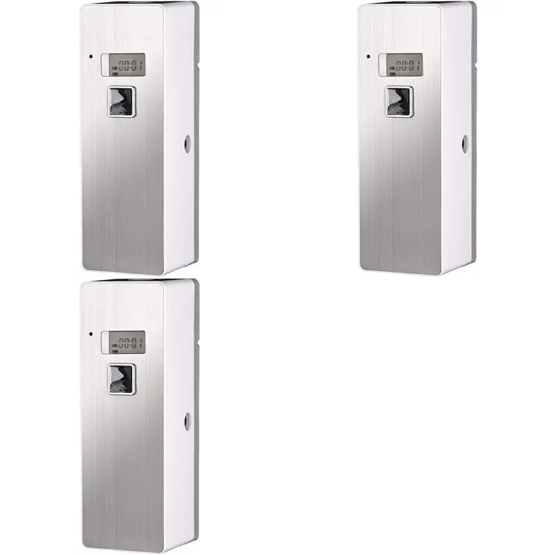 a69t-3x-free-standing-wall-mounted-home-odor-neutralizing-automatic-air-freshener-fragrance-aerosol-spray-dispenser-silver