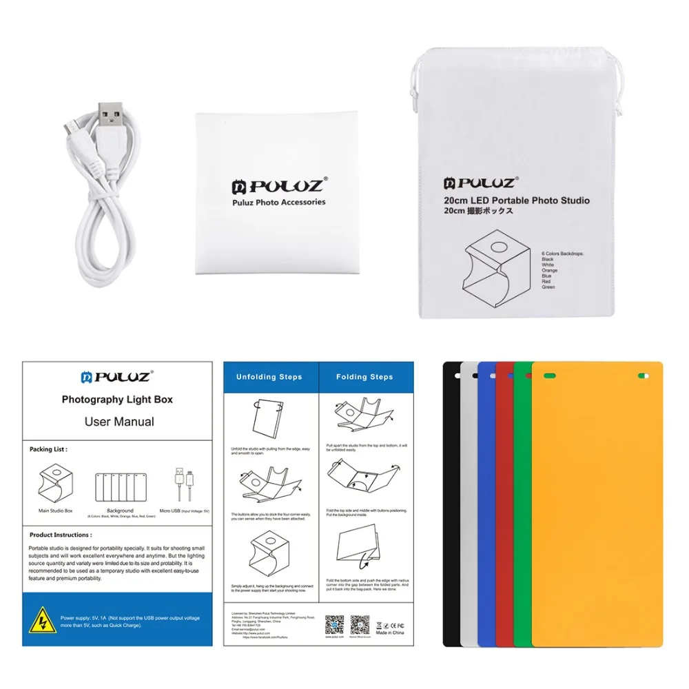 Mini Portable Camera Photo Studio Accessories Soft Box LED Photography Light Box Tent for DSL