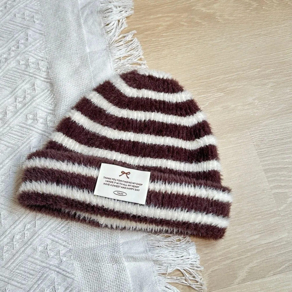 Classic Polyester Knitted Beanie Hat Casual Daily Earflap Ear Protection Beanie Fall Winter Warm Hat Student