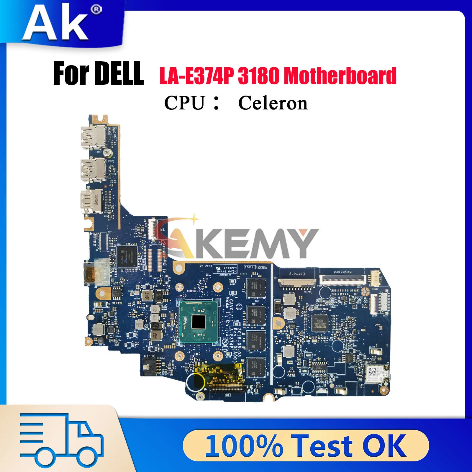 

Материнская плата LA-E374P для Dell Inspiron 3180 с процессором N3060, 4 ГБ ОЗУ, 16 ГБ-SSD 0JMNGV 03G5CF, 100% полностью протестирована