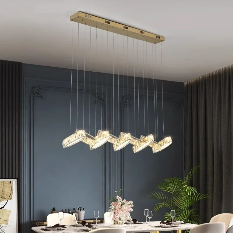 

Home Decoration Modern Crystal Chandelier Staircase Pendant Light Living Room Indoor Interior Lighting Fixture