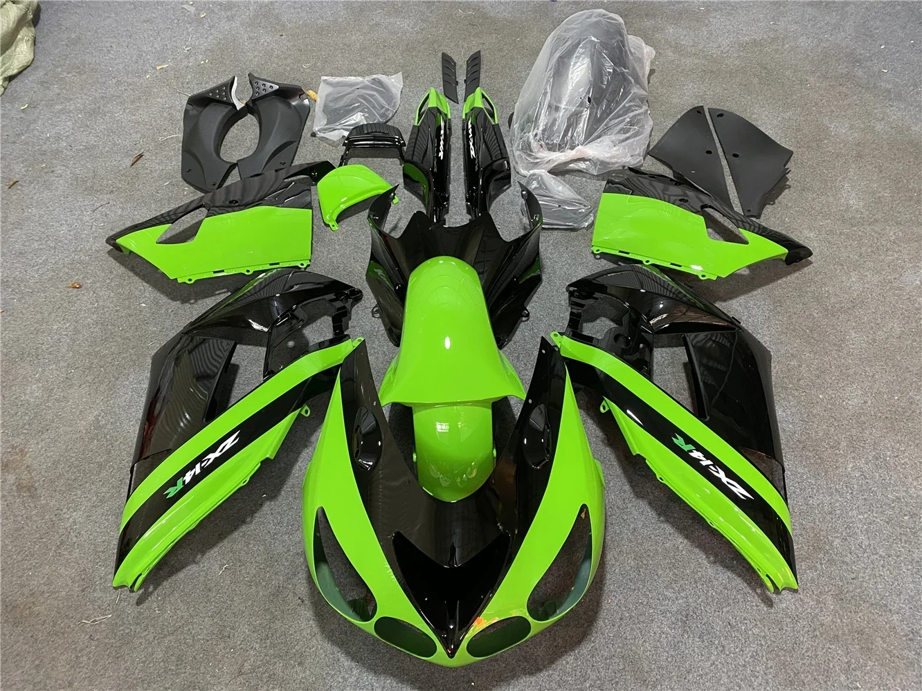 Комплект обтекателя мотоцикла подходит для ZZR1400 ZX-14R 06-1114R 2006 2007 2008 2009 2010 2011, обтекатель, черный, зеленый