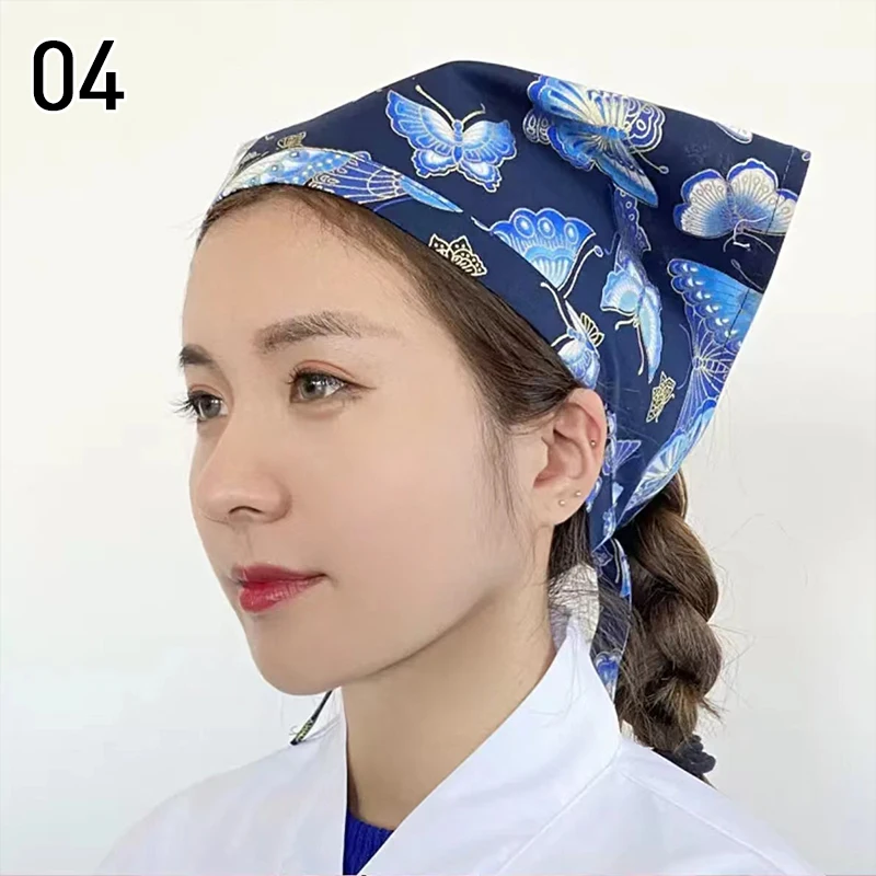 Japanese Style Chef Hat Kitchen Restaurant Waiter Caps Cooking BBQ Headscarf Food Service Work Uniform Cap Triangle Catering Cap