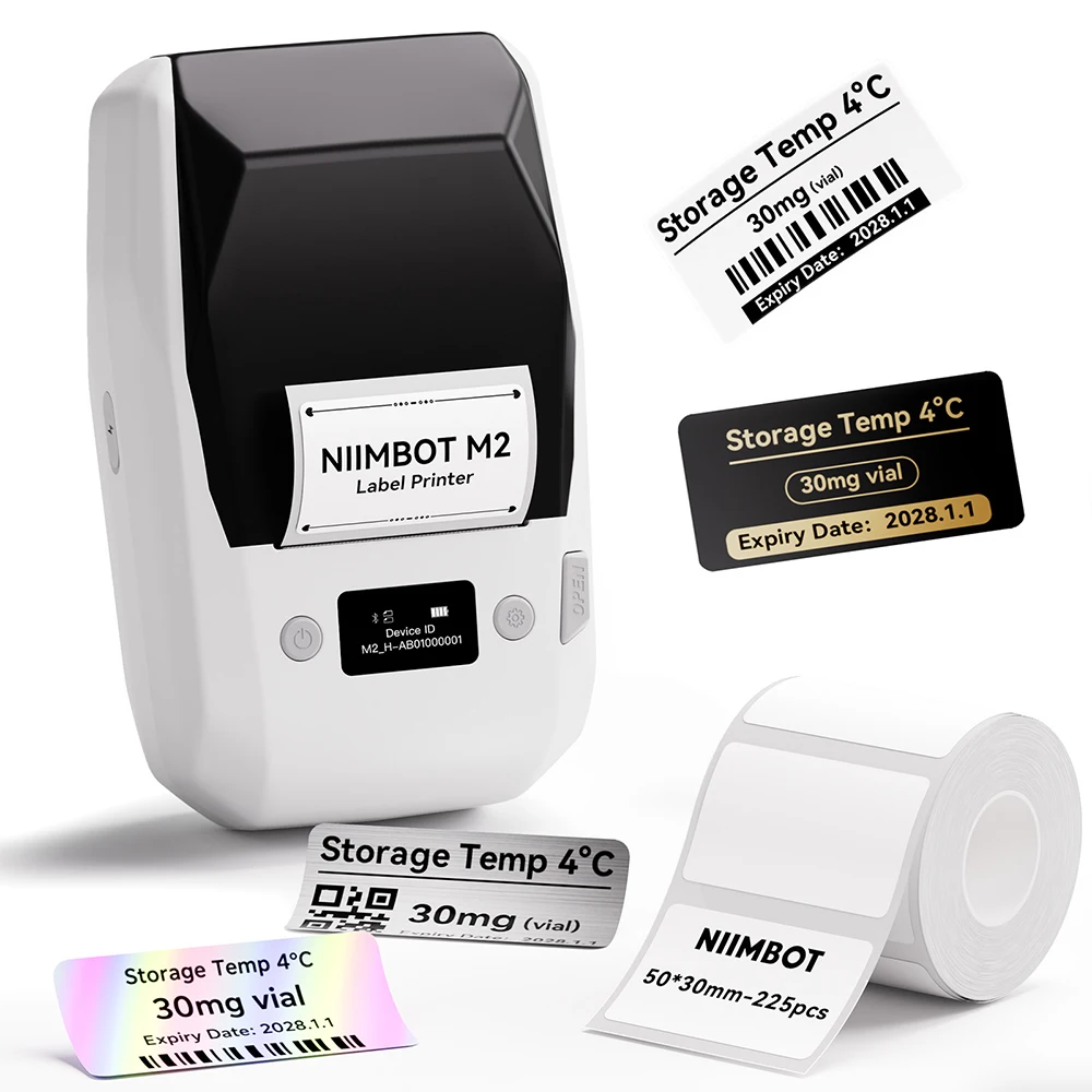 Niimbot Thermal Transfer Label Printer 300DPI Wireless Label Maker 20-50mm Width Long-term Storage for Home/Office/Business