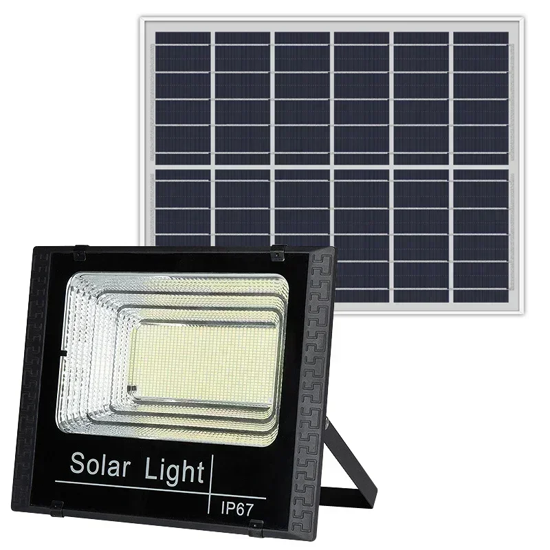 

50-500W Solar Flood Lights Remote Control Solar Powered Spotlight Outdoor Waterproof IP67 Villa Street Lighting Adjustable Angle