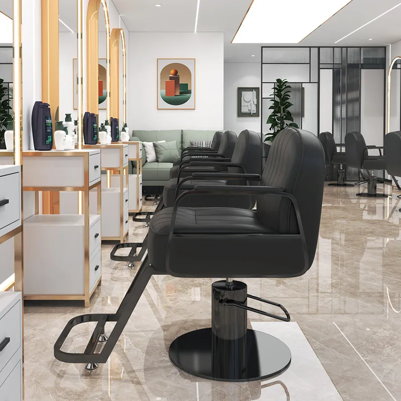 Salon Barber Chair Swivel Beauty Makeup Hairdresser Barber Chair Equipment Cadeira De Barbeiro Profissional Commercial Furniture