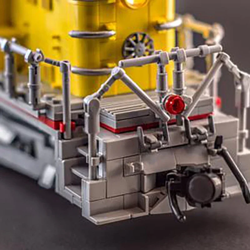 Briques de construction Moc 1:38 RS-2, série de Train ferroviaire, technologie de modèle, série de voitures de ville modulaires, blocs d'assemblage de construction, jouet cadeau
