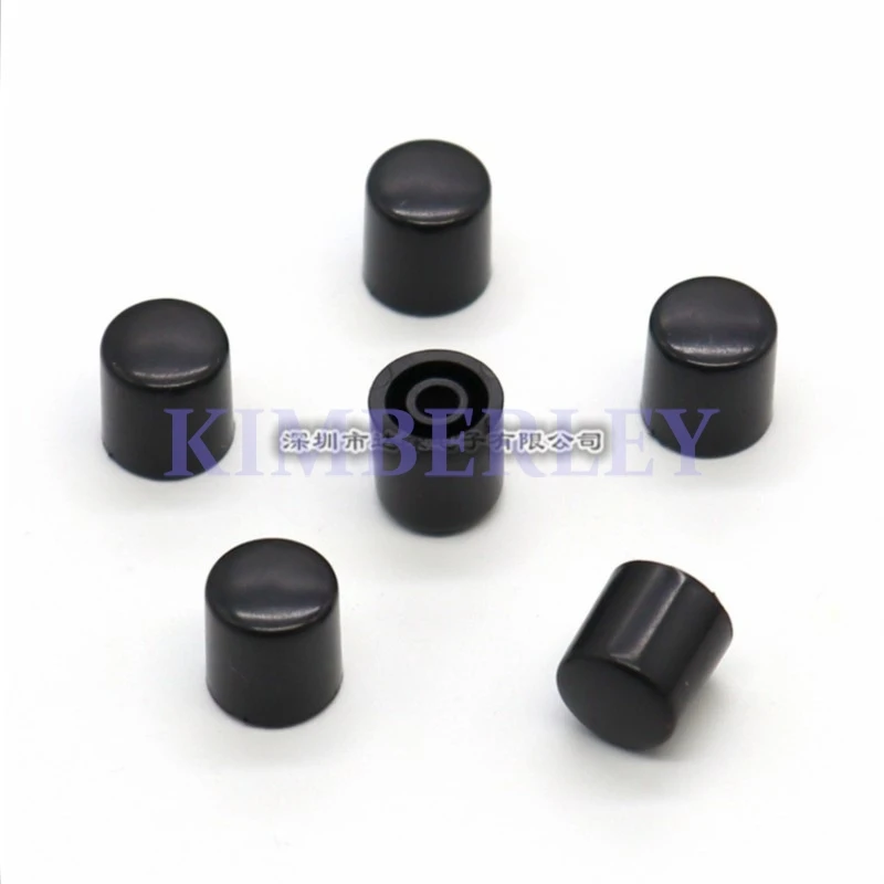 30 Piece 6 X 6 Series Key Cap Tap Switch Cap Power Key Cap Black Plastic Key Cap Round Hole 3.2MM