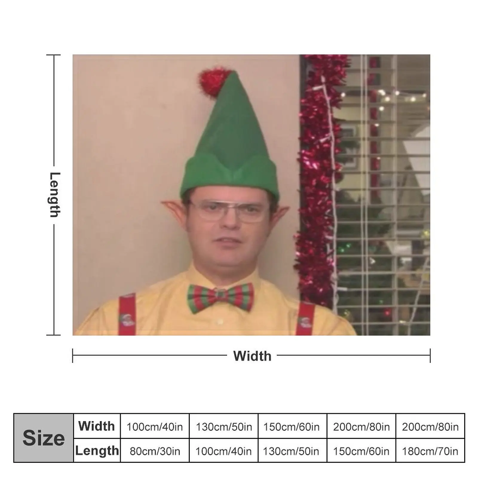 Dwight Schrute Elf - The Office Throw Blanket Decoratives anime Blankets