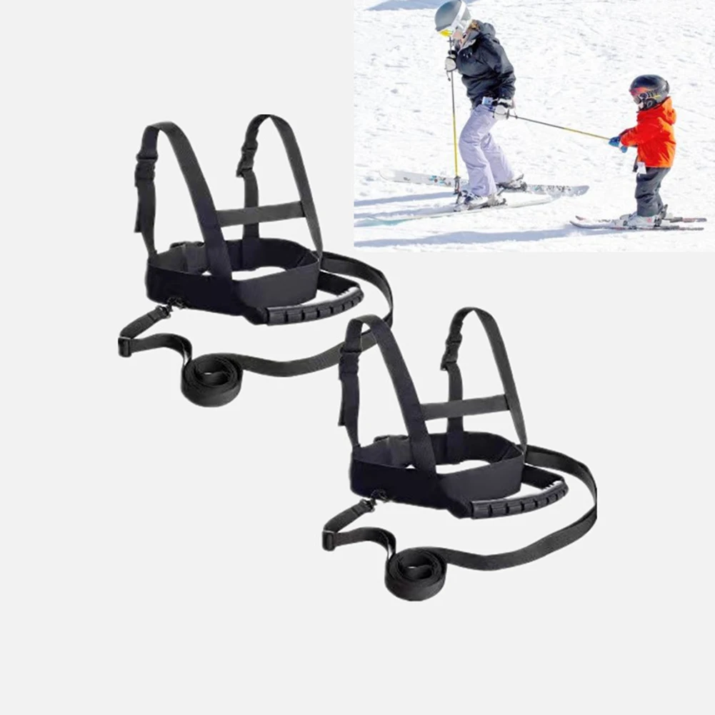 Kids Ski Harness Strap Skating Trainer Skating Skiing Rope Shoulder Strap with Handle Children Ski Harness Belt for Ski Skating