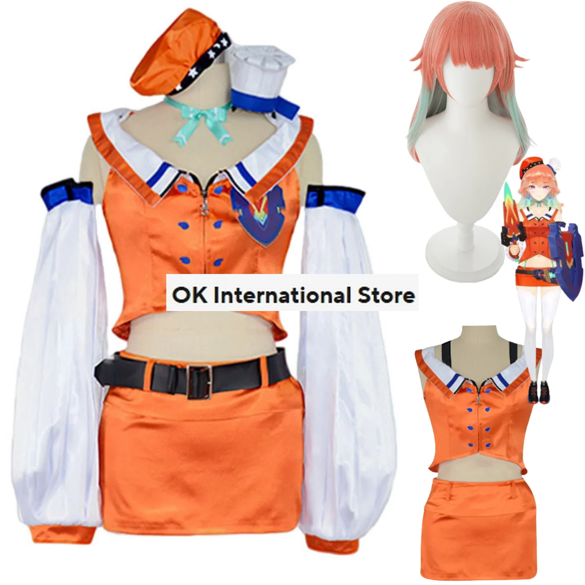 Женский костюм для косплея из аниме «Youtuber VTuber Takanashi Kiara» Женский костюм для косплея из аниме «Youtuber VTuber Takanashi Kiara»