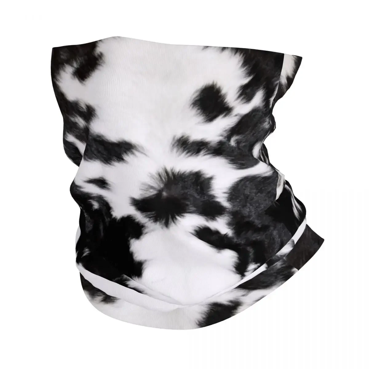 Polaina de cuello con textura de cuero de vaca para hombres y mujeres, bufanda envolvente para esquí y caza, diadema oculta de animales, calentador