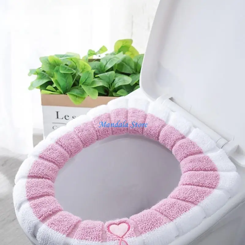 U2JC Winter Toilet Cover Soft Fiber Quick Installation Handle Design