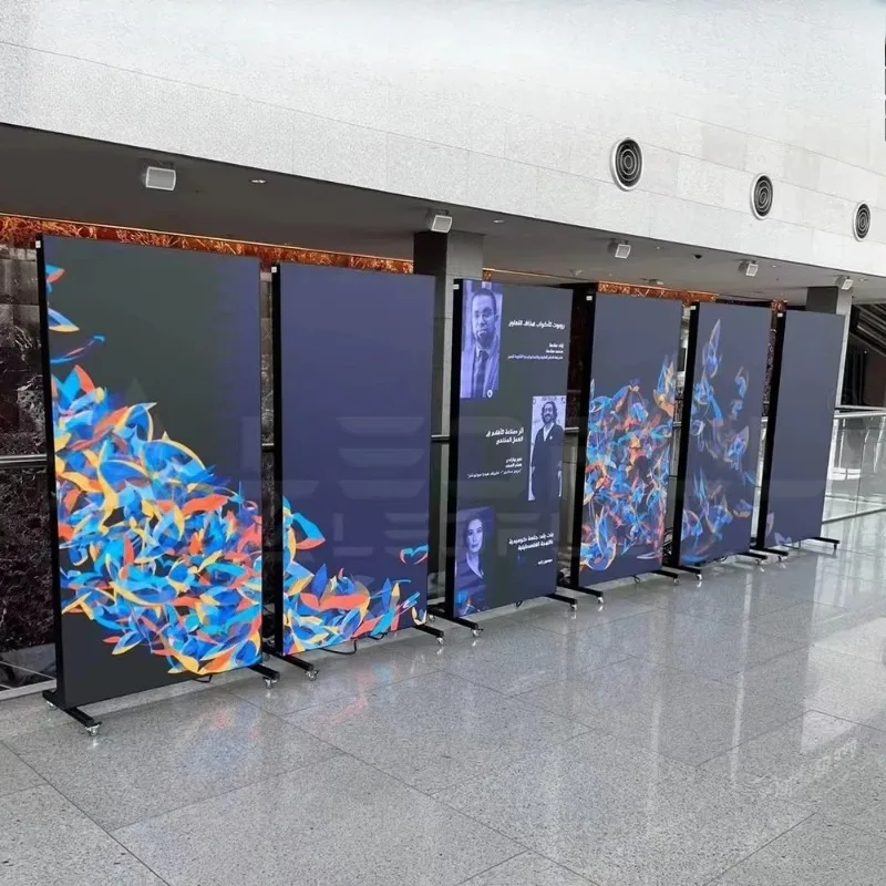 LEDFUL Wifi Control Poster LED Display P1.2 P1.5 P1.8 P2.5 Portable Foldable LED Poster Banner Video Wall