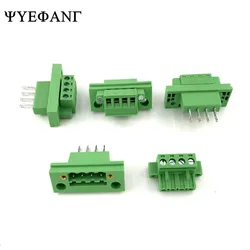 2sets 2EDG 5.08 2/3/4/5/6/7/8Pin 직각 라인 터미널 플러그 유형 KF2EDGWB 5.08mm 피치 커넥터 Pcb 나사 고정 터미널 블록
