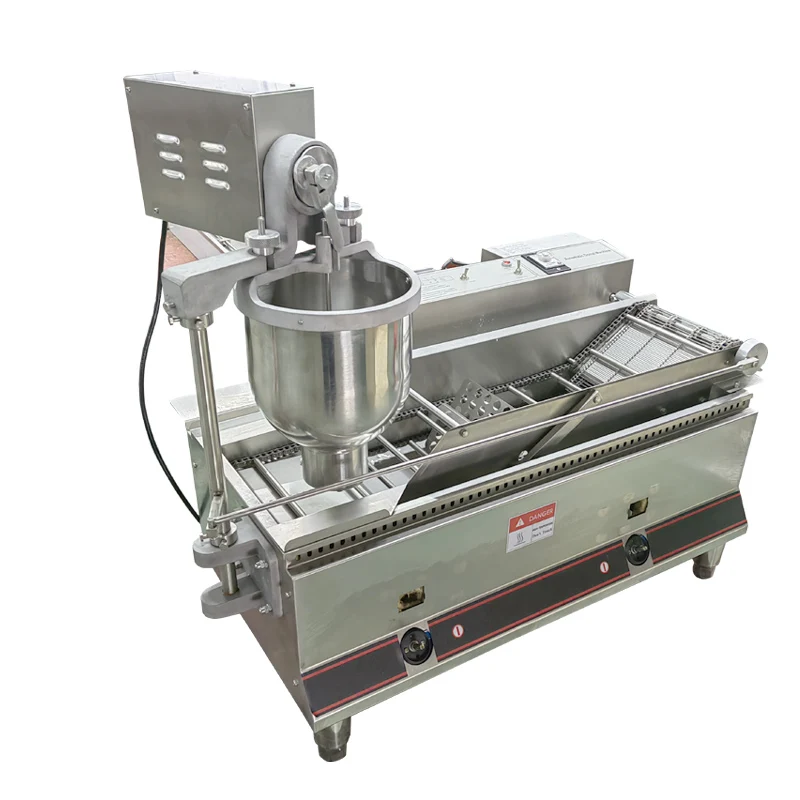 110v 220v Multiple Shape Doughnut Making Machine For Sweets Bakeries Gas Heated Donut Machine