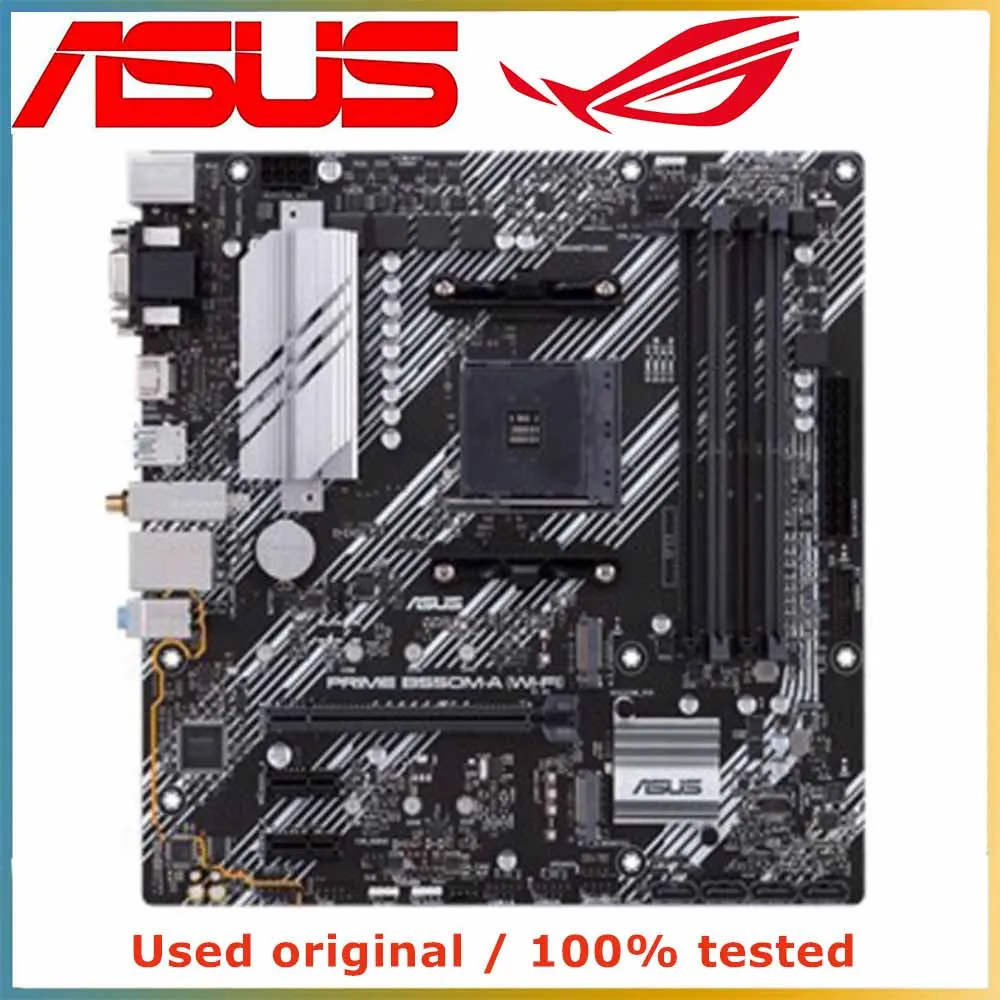 For ASUS PRIME B550M-A (WI-FI) Motherboard AM4 B550 4xDDR4 128GB 128GB Micro-ATX support Ryzen 5 5600 5700 5800X 3600