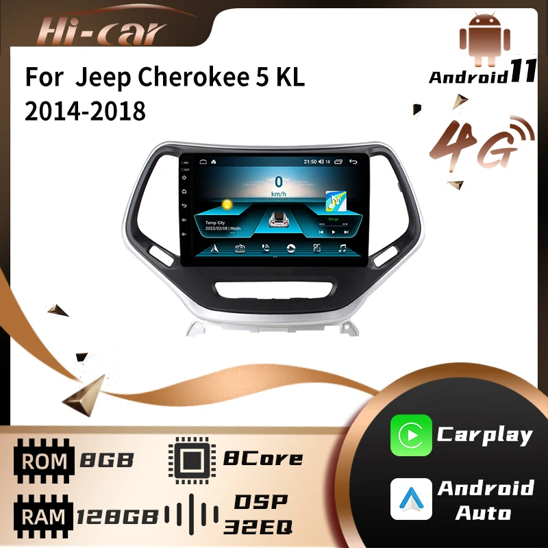 

2 Din Android Car Radio Stereo for Jeep Cherokee 5 KL 2014-2018 10.1 Inch Multimedia Player Navigation GPS Autoradio Head Unit