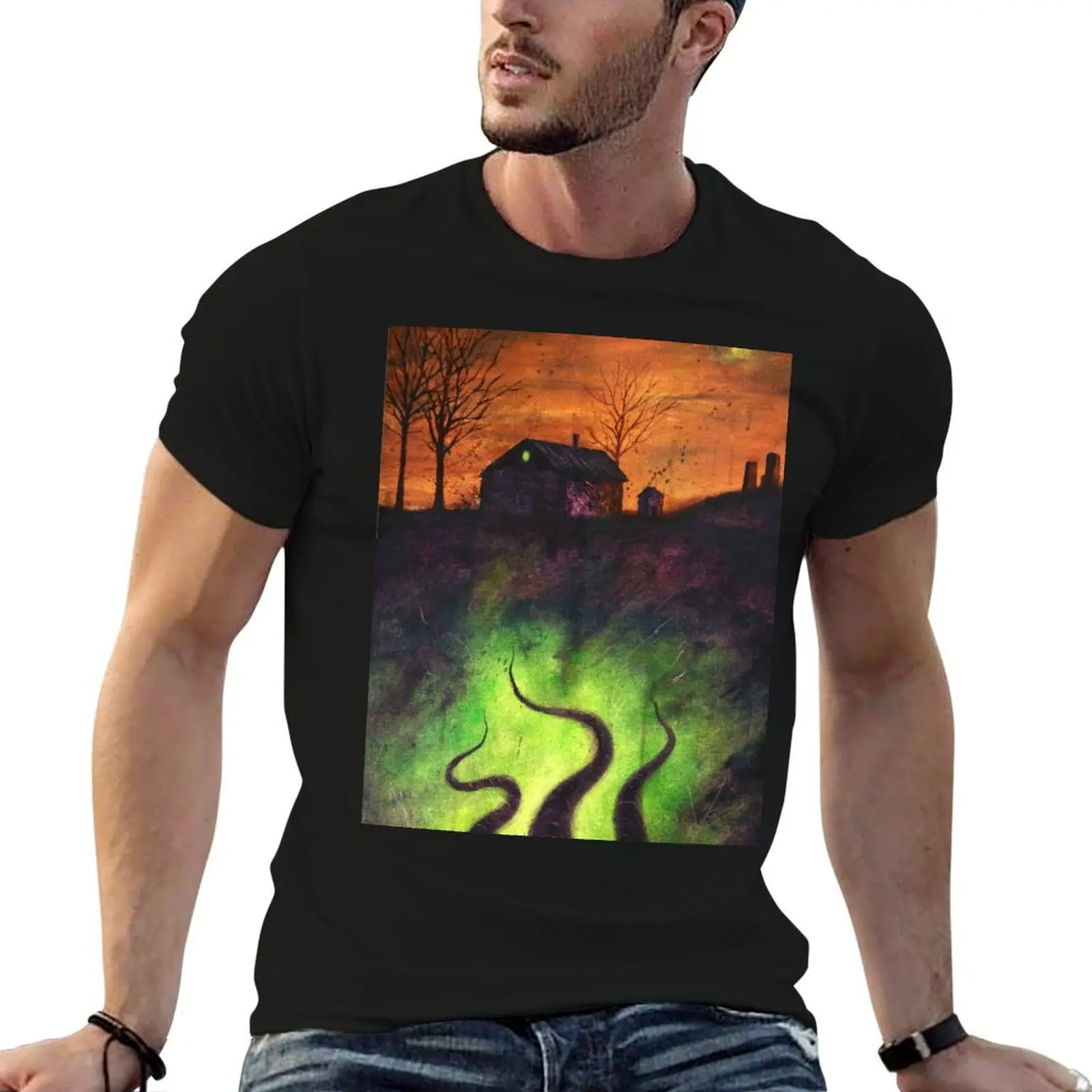 Camiseta de la colección «Dunwich Horror», ropa deportiva para aficionados, camisetas de corte ajustado para hombre.