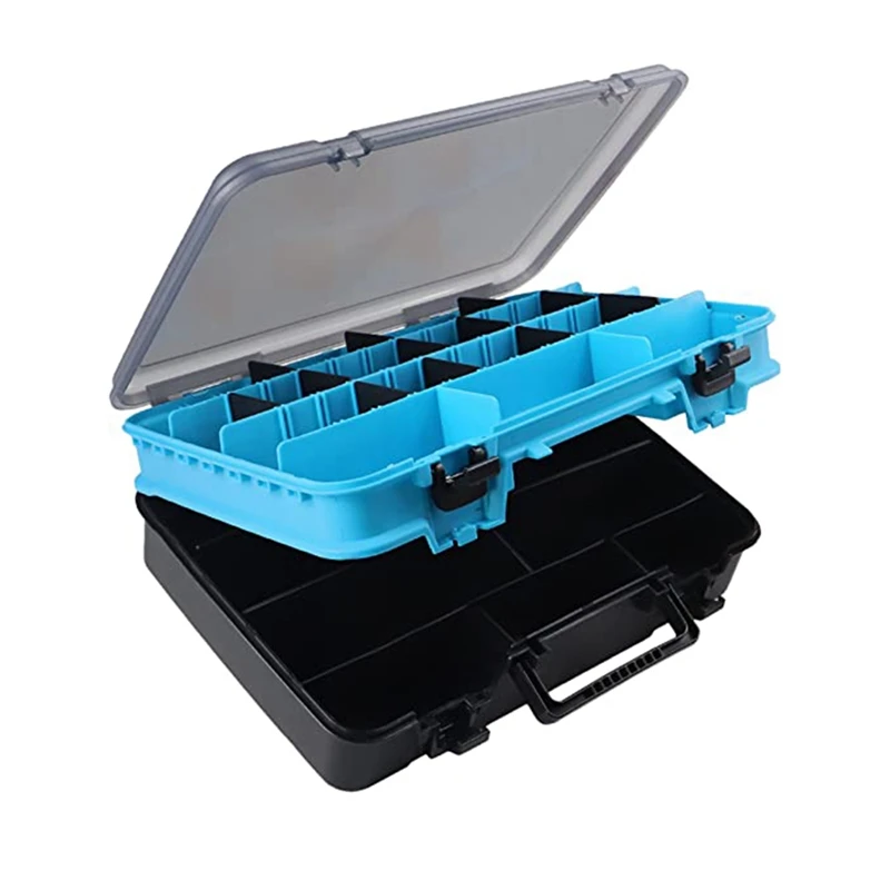 

Portable Sub Bait Box Double-Layered Accessory Box Double-Sided Lure Box Storage Box