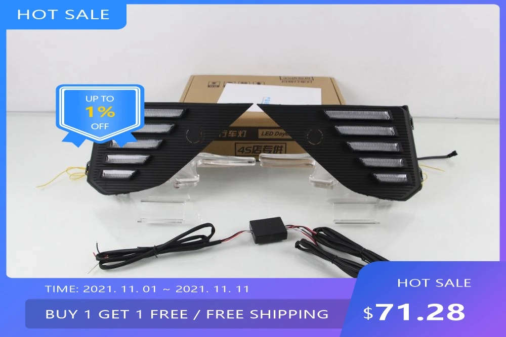 1set Bumper headlight for Besturn T77 daytime light 2018~2020y auto accessories LED  headlamp for T77 Besturn fog light