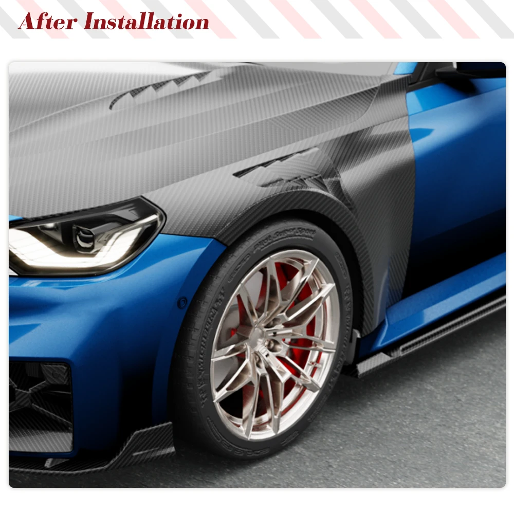 Dry Carbon Fiber Car Front Side Fender Vents Trim Cover For BMW 2 Series G87 M2 Car Exterior Front Side Fender Body Kits