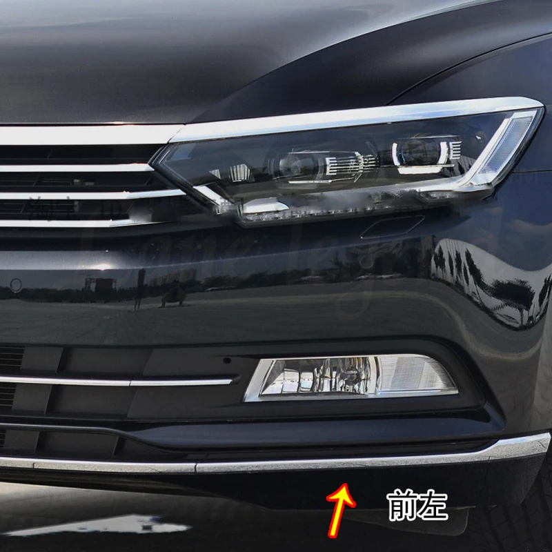 3PCS Left Right Front Bumper Cover Strip Trim For VW Magotan B8 2017 2018 Passat 2019 2020 3G0853253 3G0853254 3G0853245