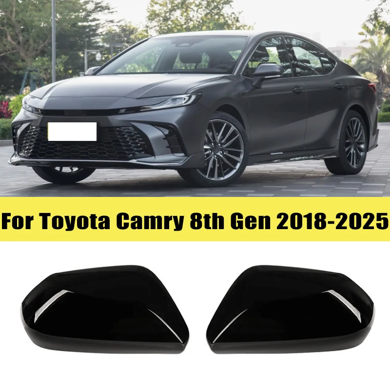 

Suitable for Toyota Camry 8th Gen 2018-2025 Glossy Black Model Original Model, Modified Rearview Mirror Housing Car Accessories