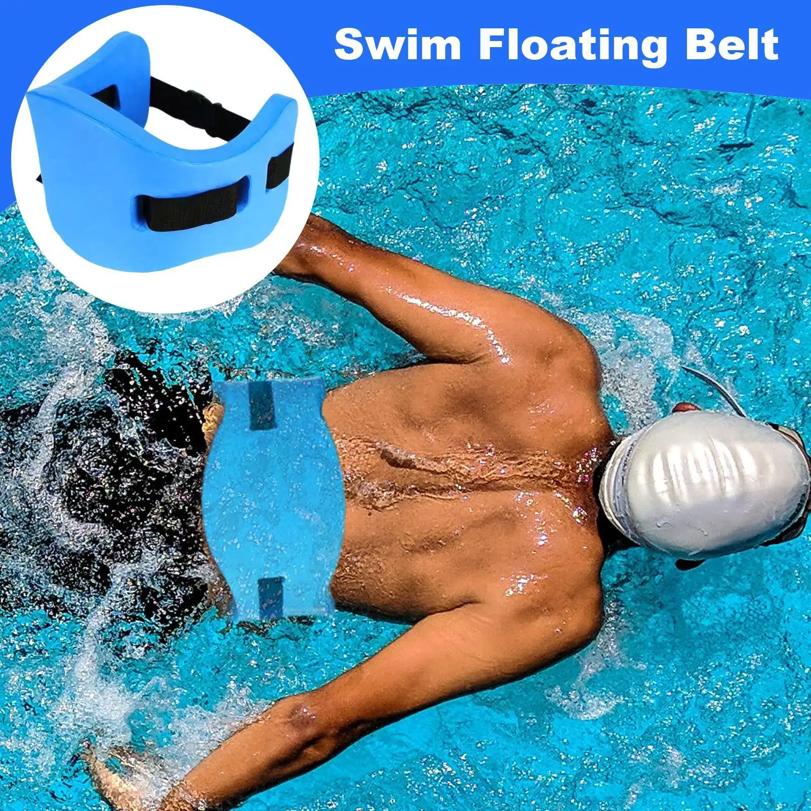 Cintura di galleggiamento di sicurezza leggera in EVA Cintura regolabile per giovani dimensioni per adulti Attrezzatura per esercizi per l'allenamento del nuoto