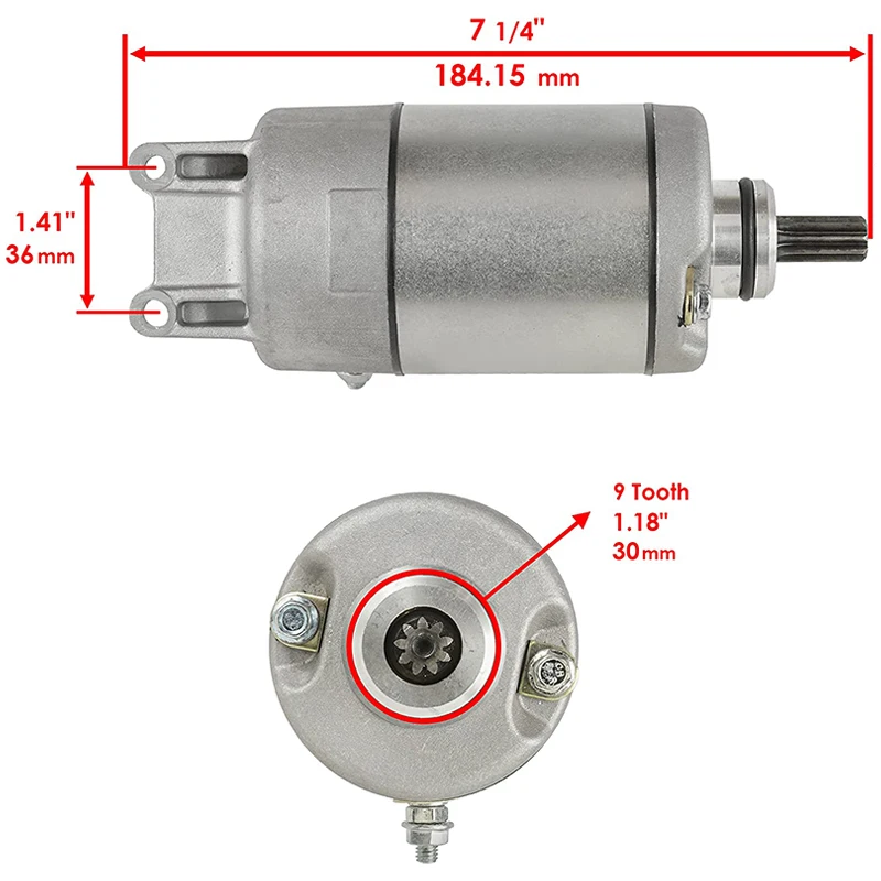 New Starter Replacement For 2007-2014 Suzuki Kingquad 450 LT-A450X, 450X, LT-A500, 31100-11H00, 3110011H00, SMU0421, 41054110