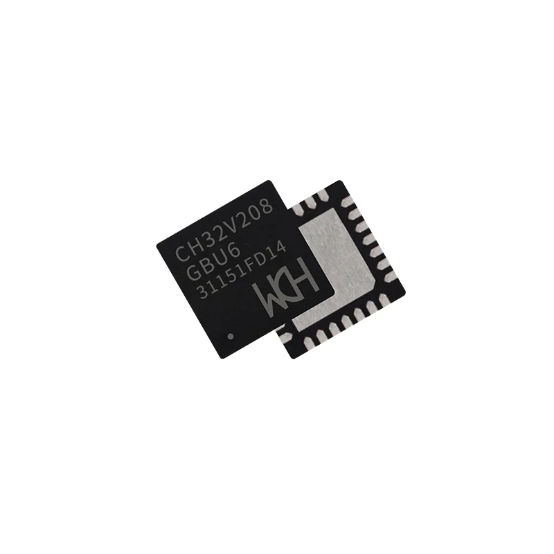 10Pcs/Lot CH32V208WBU6 Wireless MCU QingKe V4C Processor MAC+PHY Bluetooth CAN/USB