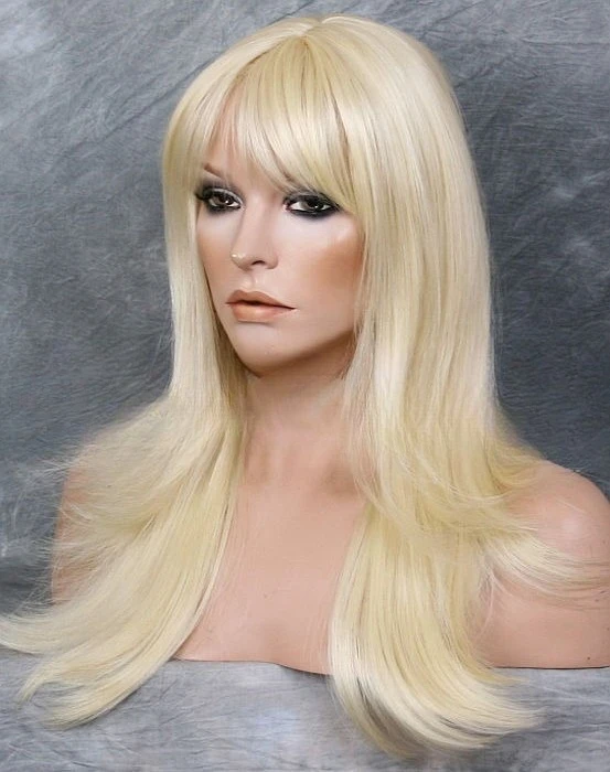 Parrucca Miscela CAPELLI HEAT SAFE Lungo Rettilineo Biondo Pallido WBMS 613