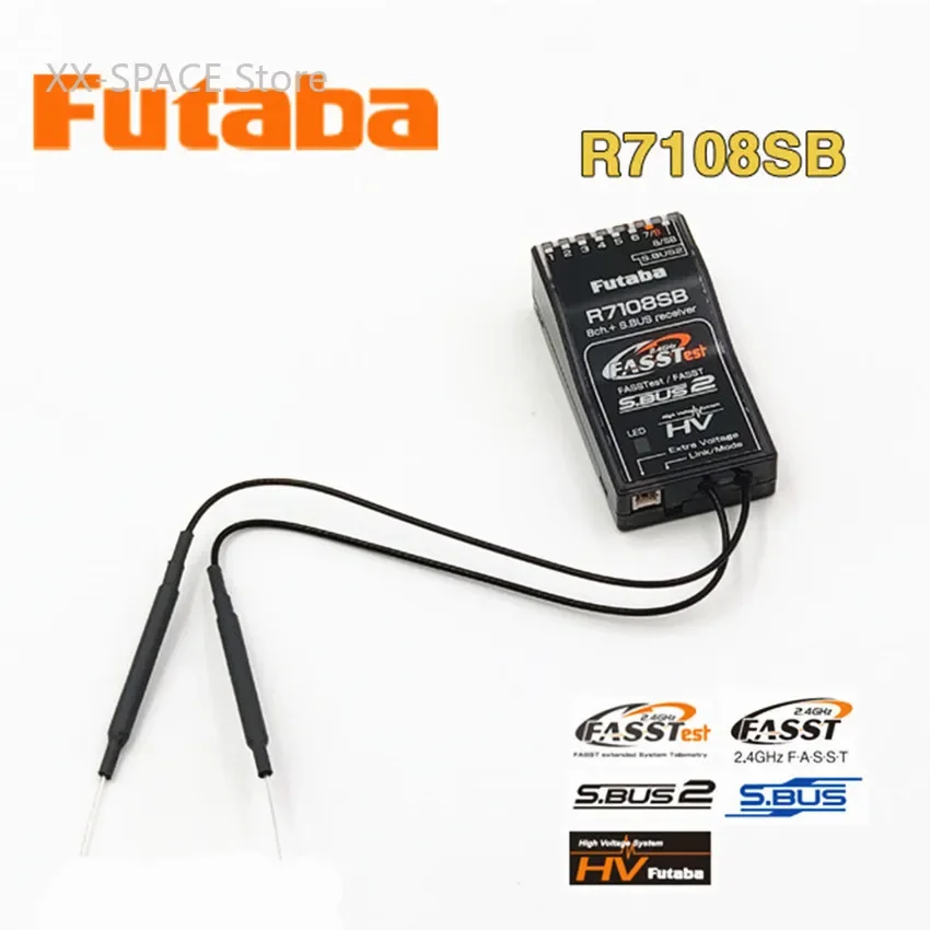 Original Futaba R7108SB 2.4Ghz S.Bus2 SBUS FASSTest Receiver 14SG/18MZ/18SZ for 16IZ transmitter RC FPV racing drone